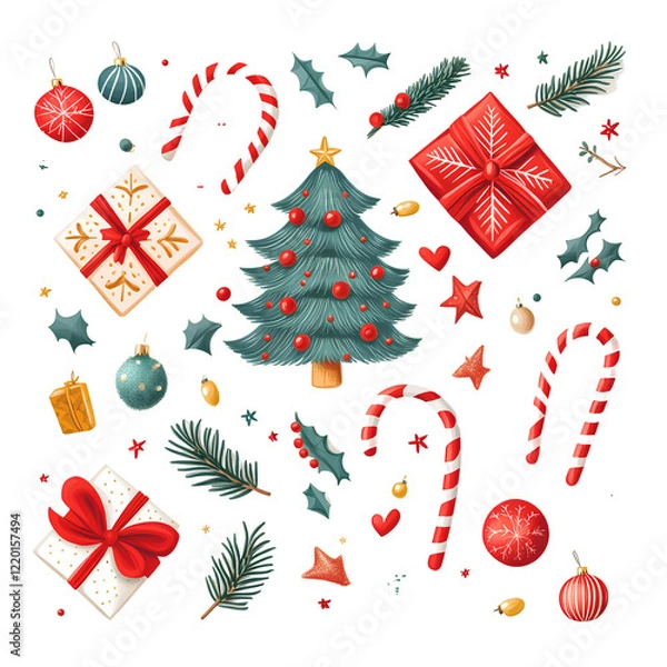 Obraz Christmas seamless pattern