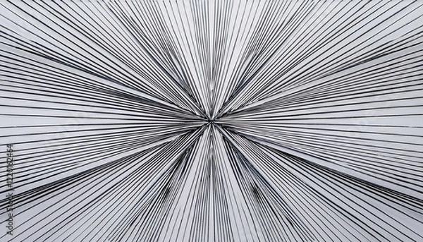 Fototapeta 黒い線と白い背景が織りなす、精緻で緻密な幾何学模様の美しさ。
