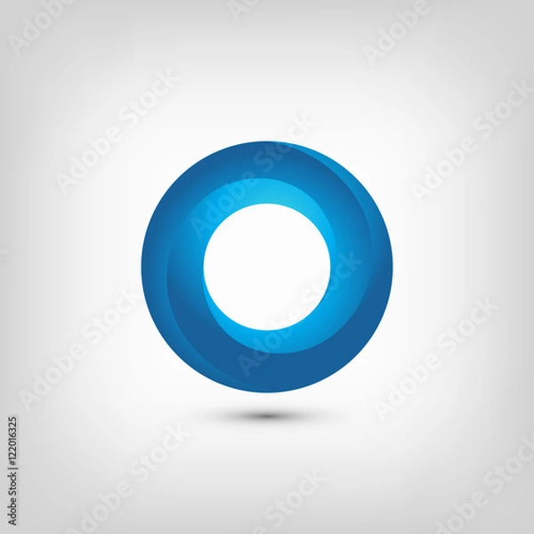 Fototapeta Impossible Circle. Impossible Object. Logo Template. Vector Illustration