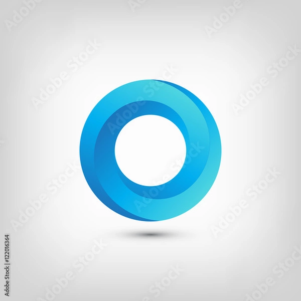 Fototapeta Impossible Circle. Impossible Object. Logo Template. Vector Illustration