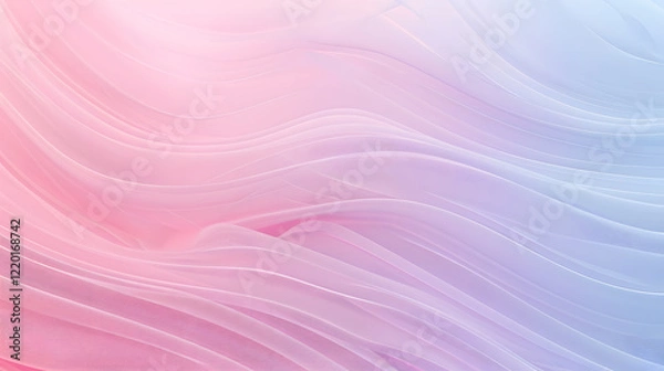 Fototapeta Pastel tint gradient background with wavy lines texture, generative ai