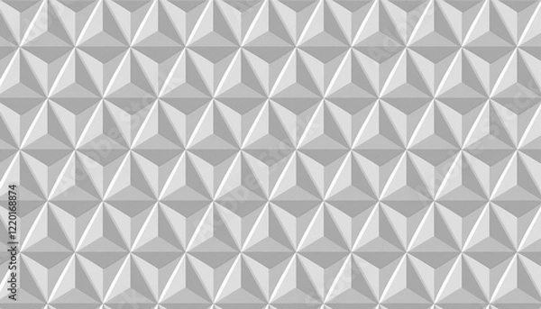 Fototapeta Elegant White and Gray Geometric Hexagonal Seamless Pattern