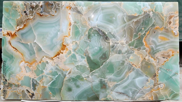 Fototapeta Polished onyx marble showcased in a high-resolution photographic style, generative ai