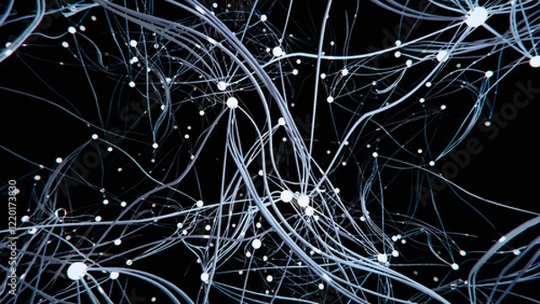 Fototapeta Abstract Neural Network and Data Connectivity Concept