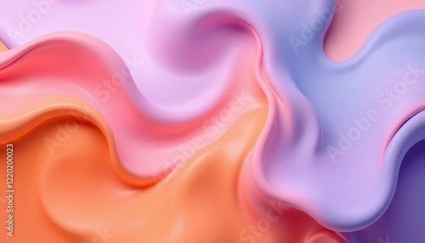 Fototapeta Abstract Pastel Swirls of Color Fluid Design