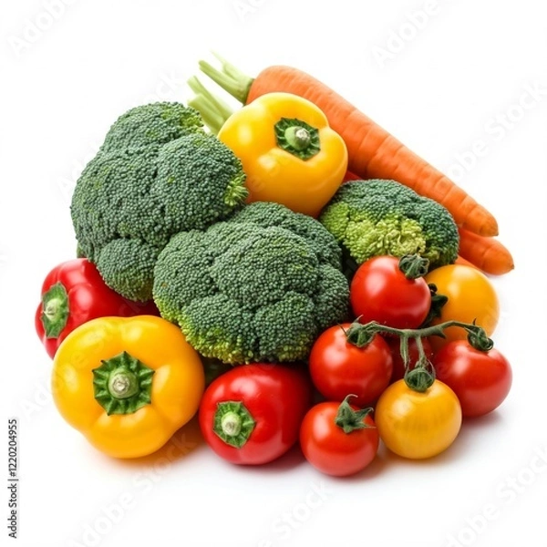 Fototapeta colorful fresh vegetables isolated on white background
