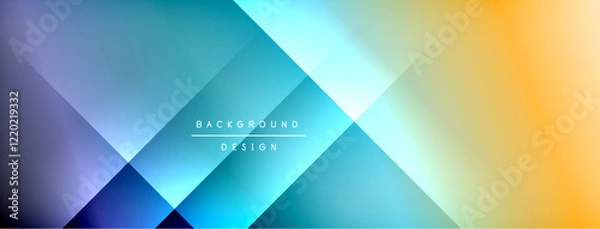 Obraz Dynamic shadow lines with gradient colors geometric background