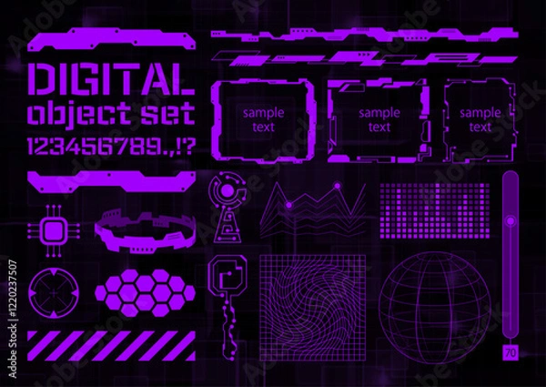 Fototapeta Digital Object Set 015