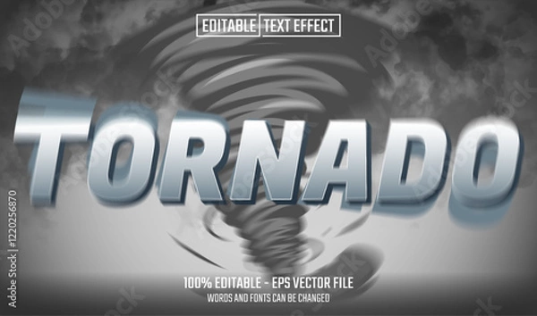 Fototapeta tornado editable text effect
