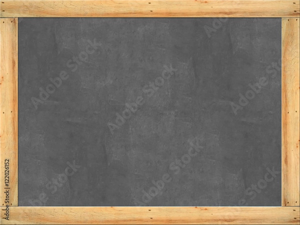 Obraz Vintage big rectangular chalkboard/blackboard with wood frame, black color surface.