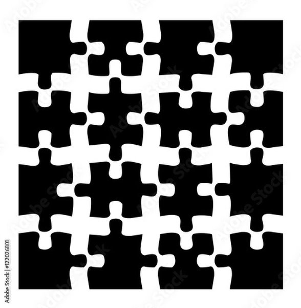 Obraz Puzzle Teile - Schwarz 4x4