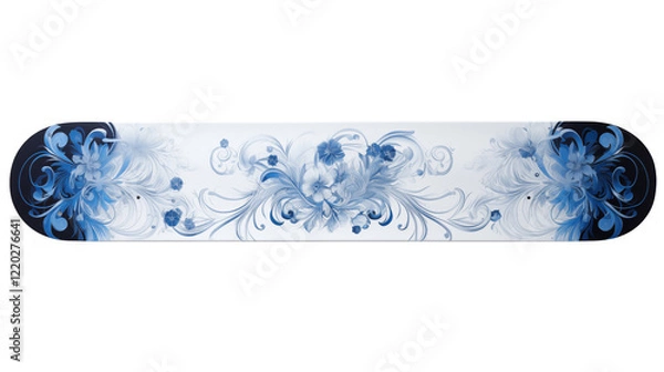 Fototapeta Elegant Blue Floral Design Perfect for Decor and Print isolated on transparent background