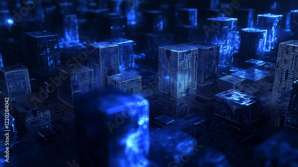 Obraz Digital Metropolis – Cyber Cityscape