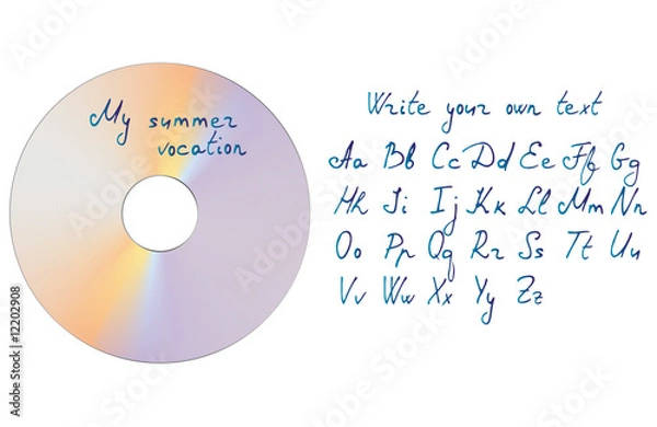 Obraz CD disk, write your text on it
