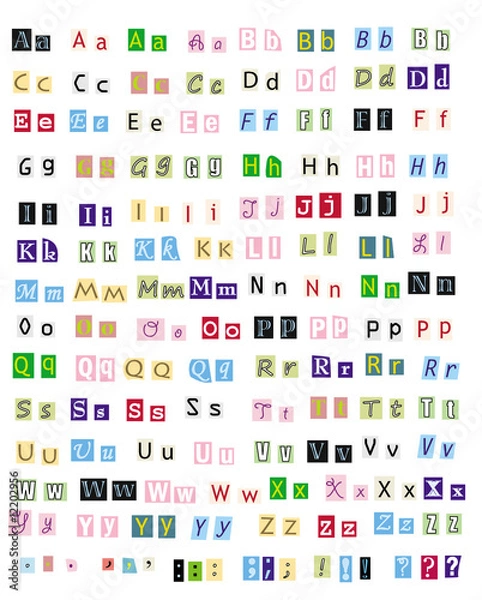 Obraz Letters from newspaper