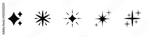 Fototapeta starburst icon with sparkles. simple shining star symbol. vector illustration on transparent background.