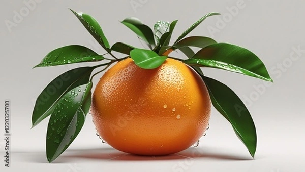 Fototapeta Hyper Realistic Oranges with Water Droplets, Vibrant and Glossy V8