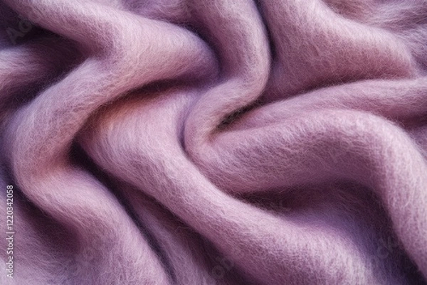 Fototapeta A pink wool background, soft and gentle, with subtle shades of light purple and dark gray, creating an elegant atmosphere. 