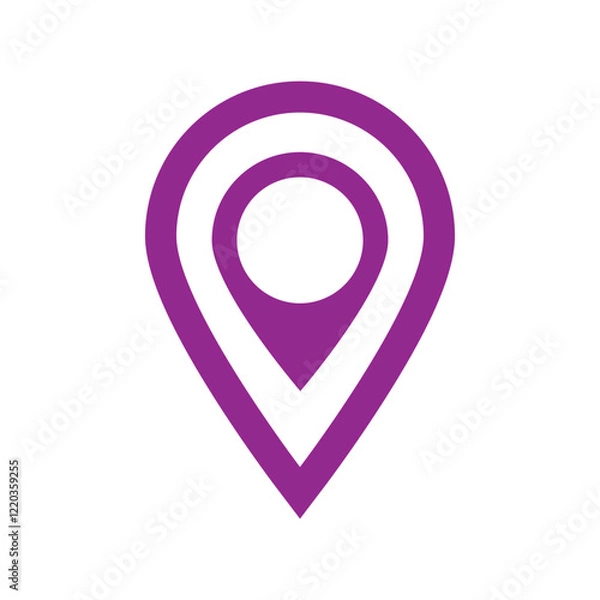 Fototapeta Location icon map pointer pin sign symbol vector illustration
