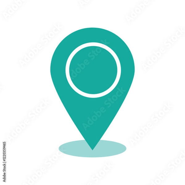Fototapeta Location icon map pointer pin sign symbol vector illustration