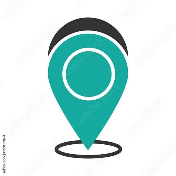 Fototapeta Location icon map pointer pin sign, Modern map markers .Vector illustration