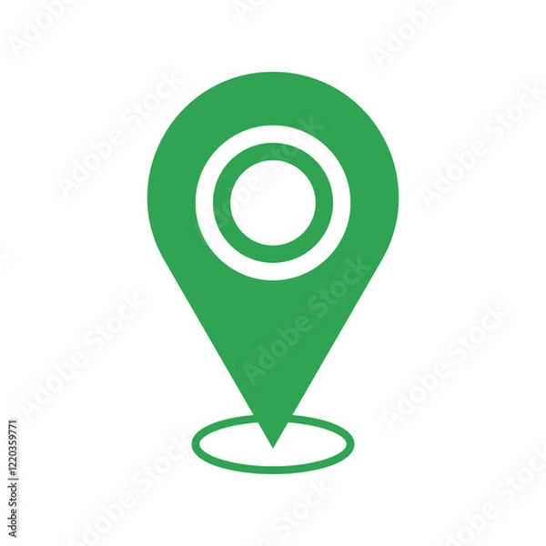 Fototapeta Location map pointer icon, gps map pointers in flat style vector illustration 