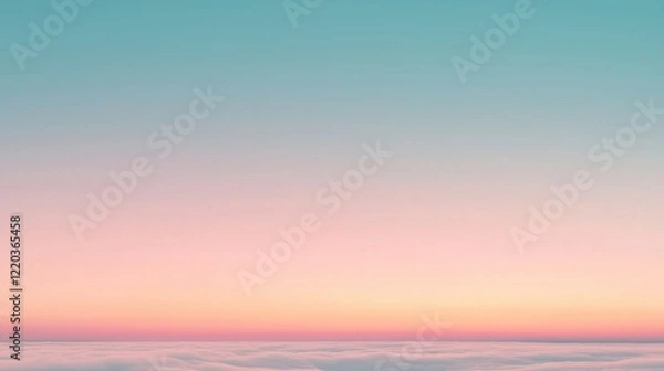 Fototapeta Stunning Sunset A Serene View Over the Clouds