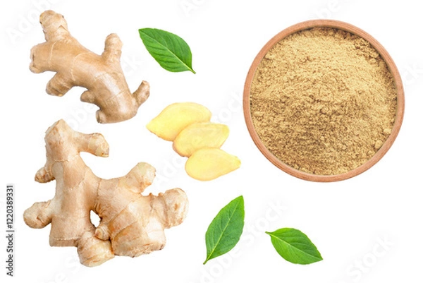 Obraz Ginger powder isolated