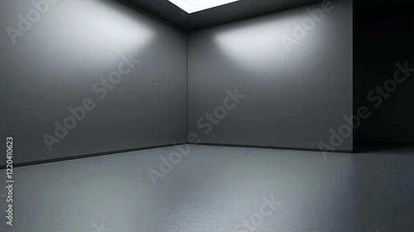 Obraz Minimalist Gray Room Corner Interior Design