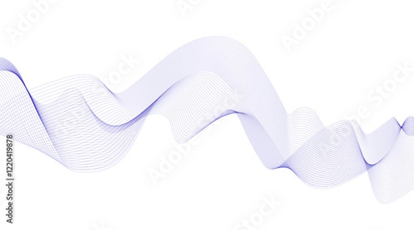 Obraz Abstract colorful wave element for design. Digital frequency track equalizer. Stylized line art background. Vector illustration. Wave with lines created using blend tool. Curved wavy line, smooth, 