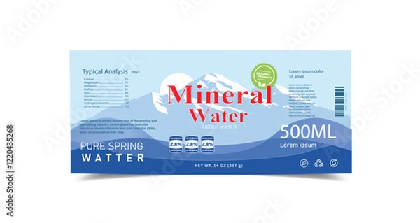 Obraz water bottle label design Vector illustration