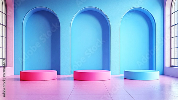 Obraz vibrant geometric architectural composition