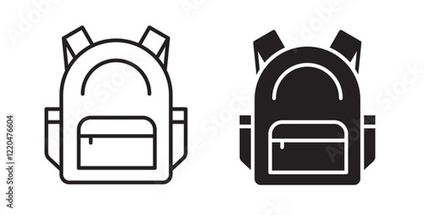 Obraz Backpack icons pack for ui designs
