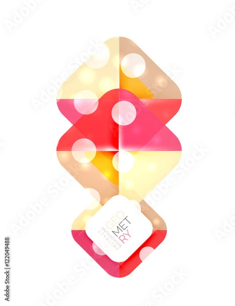 Fototapeta Glittering abstract geometric background