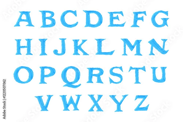 Fototapeta ぷるぷるした質感のアルファベット