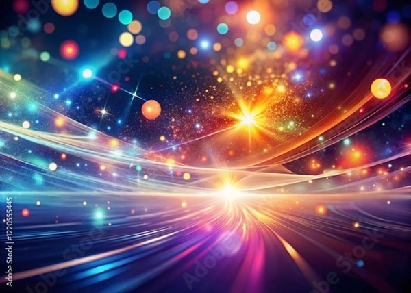 Fototapeta Abstract Glowing Lines Background - High Resolution Generative AI Art