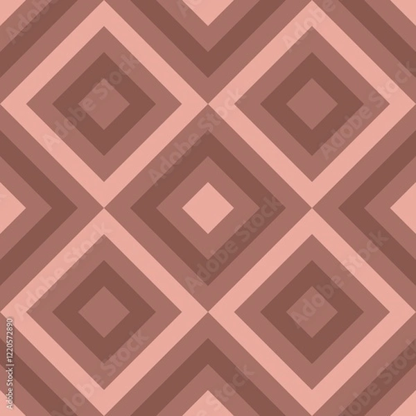 Fototapeta Seamless diamond pattern background in pastel brown.