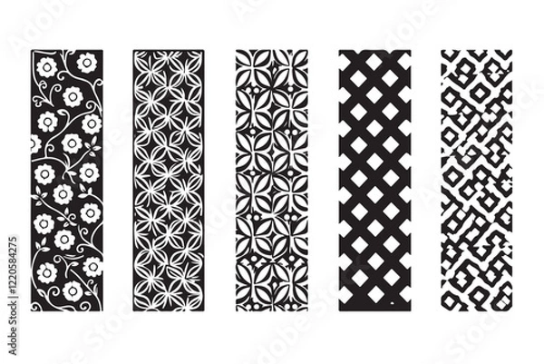 Fototapeta Elegant Black and White Pattern Set