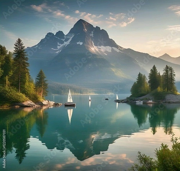 Fototapeta lake in mountains