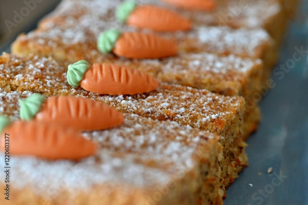 Obraz Stücke von Karottenkuchen