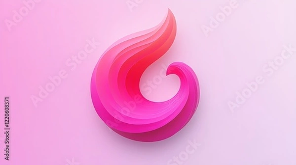 Fototapeta Abstract Pink Swirling Wave Design Image