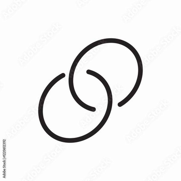 Fototapeta Link chain connection icon vector sign