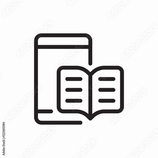 Obraz e-book icon vector sign