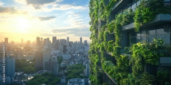Obraz Biophilic integrates nature into urban enhancing sustainability livability