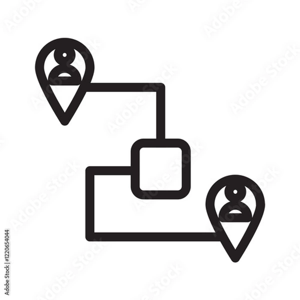 Fototapeta map pointer