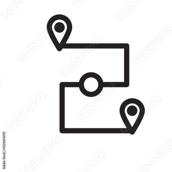 Fototapeta map pointer