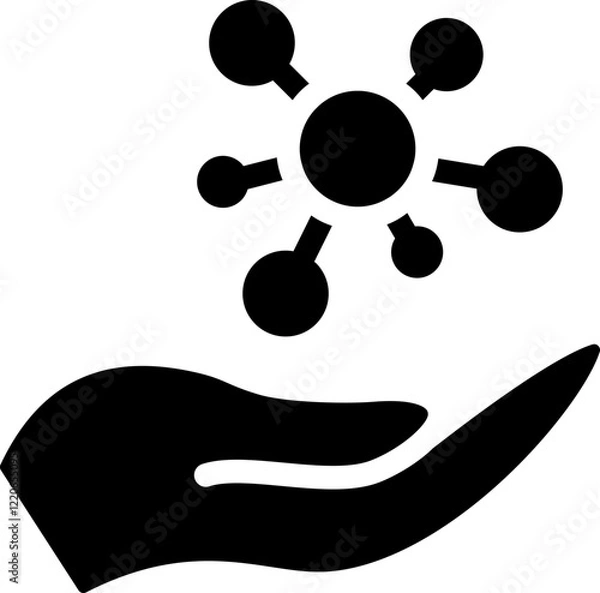 Obraz Molecule Study Glyph Icon