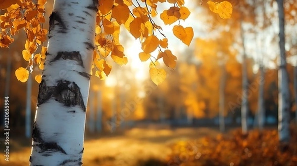 Fototapeta autumn in the forest