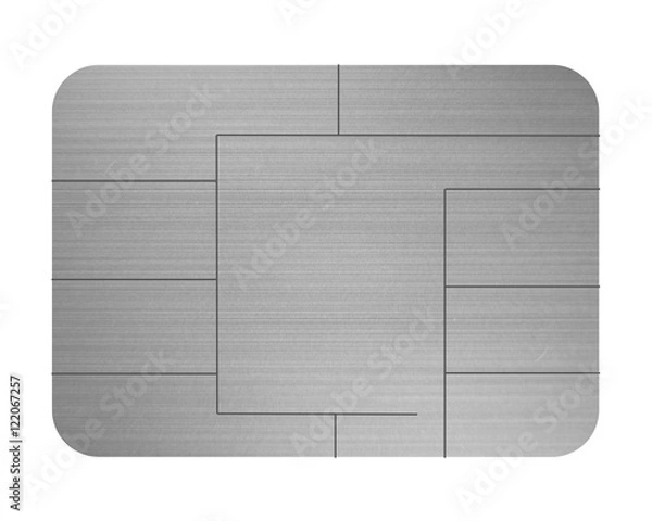 Obraz  credit card chip silver isolated on white