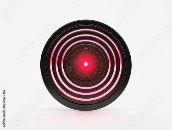 Obraz Precision Target Bullseye with Red Center Dot on White Background - Cinematic Full Shot with Ultra-Detailed Finish